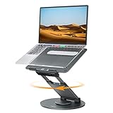 NULAXY Ausziehbare Laptop Ständer mit 360 Drehbarer Basis, Ergonomischer Laptopständer...