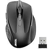 TECKNET Kabellose Maus Pro 2.4G 2600 DPI Wireless Maus 6 Tasten mit Nano Empfänger, 24...