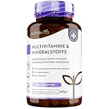 Multivitamin & Mineralstoffe - 365 hochdosierte Tabletten mit Bioaktiv-Formen und...