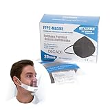 HYGISUN Mund und Nasenschutz FFP2 Maske schwarz [20x] + Kinnshield Visier [1x]...