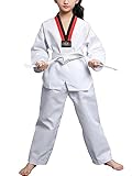 winying Karateanzug Kinder Taekwondo Mädchen Judoanzug Kampfsport Anzug mit Gürtel Kung...