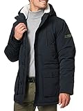 Indicode Herren West Herrenparka mit Reißverschluss | Winterparka für Männer Black L