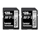 Lexar Professional 1667x SD Karte 128GB 2er-Pack, Speicherkarte SDXC UHS-II, Bis zu 250...