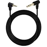 Haoyull 3,5 mm auf 6,35 mm rechtwinkliges 90° Stereokabel, 1/8 zu 1/4 Stereo-Kabel für...