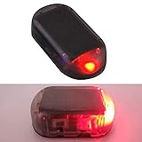 Alarmanlage Auto,Solar Power Dummy Auto Alarm LED Licht Simulieren Nachahmung Warnung Anti...