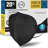 FiRiO® 20x FFP2 Maske Schwarz [MADE IN EUROPE] - Schwarze FFP2 Maske nach...