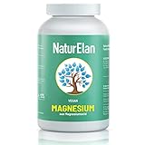 NaturElan Magnesium Hochdosierte Kapseln - 360 Kapseln(1 Jahr), 664mg davon 400mg...