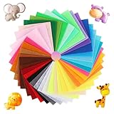 UKOFEW 40 Farben Filzstoff,10CM*10CM Filz zum Basteln,Bastelfilz Vliesstoff,Bunter...