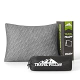 PEUJEW Reisekissen Komprimierbares Memory Foam Kissen, Travel Essentials Kleines Kissen,...