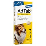 AdTab Hunde Zecken- und Flohschutz (über 22 bis 45 kg), Kautablette tötet Zecken und...