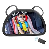 Unipampa LED Rücksitzspiegel für Babys, Spiegel Auto Baby, Auto-Rückspiegel für...