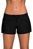 Damen Badeshorts Kurze Badehose UV Schutz Shorts Strand Wassersport Boardshorts Schnell...