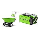 Greenworks Akku Schubkarre G40GC (Li-Ion 40V 4,2 km/h Fahrtgeschwindigkeit 2,4 km/h...