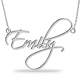 JOELLE JEWELRY Personalisierte Namenskette Silber Kette mit Namen Halsketten Schmuck...