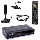 netshop 25 Set: Xoro HRT 8730 KIT DVB-T2 Receiver (6 Monate FREENET TV) + aktive DVBT-2...