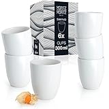 Moritz & Moritz 6tlg Swing Kaffeebecher Set 300 ml – Kaffeetasse ohne Henkel aus Keramik...