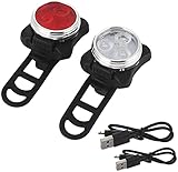 Bike Light Set, super helle USB wiederaufladbare Fahrradlichter, wasserdichte Bergstraße...