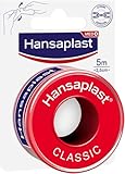 Hansaplast Fixierpflaster Classic (5 m x 2,5 cm), Tapeband zur einfachen und sicheren...