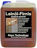 Leinölfirnis 5 Liter Leinöl Firnis Holzschutz Holzpflege dreifach gekocht und harzfrei