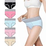 Falechay Unterhosen Damen Unterwäsche Bauchweg Baumwolle Slips Damen Pantys High Waist...