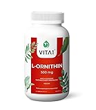 L-Ornithin 500mg • 120 Kapseln (5 Wochen Vorrat) •L-Ornithin HCl (80,6%; Ornithin)...