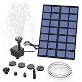 AMZtime Solar Springbrunnen 2.5W DIY Solar Teichpumpe 2022 Upgrade mit 1.2 m Wasserleitung...