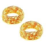 2 Pack LED Lichterkette USB, IP65 Wasserdicht, Lichterketten für Zimmer, 5m 50er Micro...