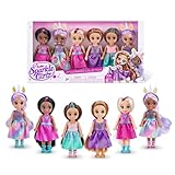 Sparkle Girlz 100524, (6er Pack) Sammelbare Modepuppen, Prinzessin Anziehpuppen, 6 Pack