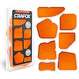 CRAFOX® Fugenglätter 7er SET | Extra große Silikon Abzieher mit 34 Fugenformen |...