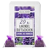 20 Lavendelsäckchen mit französichem Lavendel I Mottenschutz für Kleiderschrank I...
