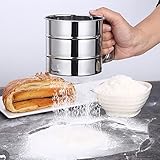 Einhand-Mehlsieb Mehlbagger Handsieb Feinmaschiger Seiher Lebensmittel Puderzuckerstreuer...