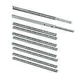 Emuca Schubladenführungen, Teilauszug mit Rollen 17mm x 342mm, 5 Sets (10 Stück)