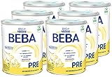 Nestlé BEBA Pre Anfangsmilch, Anfangsnahrung von Geburt an, 6er Pack (6 x 800g)