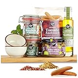 Gepp's Feinkost Geschenkset Tapas mit 2 Schalen & Serviertablett I Gourmet Geschenkkorb...