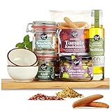 Gepp's Feinkost Geschenkset Tapas mit 2 Schalen & Serviertablett I Gourmet Geschenkkorb...