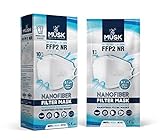 FFP2 Nano Maske Weiß CE 2841 | 10 Stück Maske | CE Zertifiziert | Premium Hygienische...