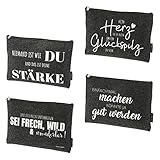 Bada Bing 2er Set Filz Etui Tasche mit Reißverschluss DIN A 5 Aufbewahrungstasche Grau...