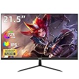 Pisichen 21,5 Zoll Full HD PC Monitor, Computer Monitor 16:9 IPS-Panel (1920 x 1080, HDMI,...