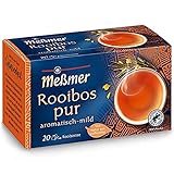 Meßmer Rooibos pur Tee | 20 Teebeutel | Vegan | Glutenfrei | Laktosefrei | Von Natur aus...