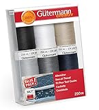 Gütermann creativ 734000-1 Allesnäher-Nähgarn-Set, 250 m x 6 Spulen, Multi 734000-6,...