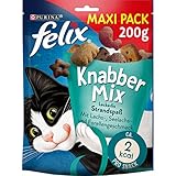 FELIX KnabberMix Strandspaß Katzensnack, Knusper-Leckerlie mit Fisch-Geschmack, 1er Pack...