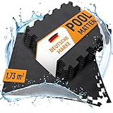 NEOLYMP 18 Stück Pool Unterlage Outdoor zuschneidbar - Whirlpool Unterlegmatte rutschfest...