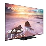 Cecotec Fernseher LED 65' Smart TV A2 Series ALU20065Z. 4K UHD, Android 11, Frameless,...