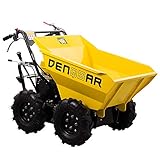 DENQBAR Mini-Dumper DQ-0289, Muldenkipper mit 4-Takt Motor, 300 kg Tragkraft,...