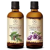 Ätherische Öle Set 2x100ml - Ätherisches Lavendelöl und Fichtennadelöl -...