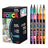 Uniball Pigmentmarker POSCA PC3M, 15er Etui, farbig sort