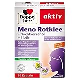 Doppelherz Meno Rotklee + Nachtkerzenöl + Biotin - Nährstoffe für die Frau in den...