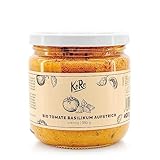 KoRo - Bio Tomate Basilikum Aufstrich 12 x 380 g - Aufs Brot & zum Verfeinern von Speisen...
