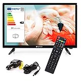 RED OPTICUM 24 Zoll TV - LE-24Z1S LED Fernseher (61cm) inkl. KFZ Adapter - Full HD Camping...