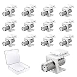 thirei F-Buchse, 12 Stück Keystone Modul F-Verbinder, Anschluss TV SAT Kabel an Modular...